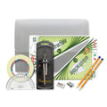 PolyBox Clutch Pencil Compass, with Tape & Elastika Set Square