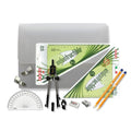 PolyBox with Pen Holder Compass, Clips & Elastika Set Square
