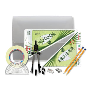 PolyBox with Pen Holder Compass, Tape & Elastika Set Square
