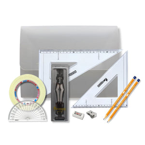 Strong Poly Box with 2 Part Compass, Tape & SG Set Square