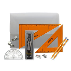 Strong Poly Box with 2 Part Compass, Clips & SG Strong Set Square