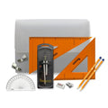PolyBox Clutch Pencil Compass, with Clips & SG Strong Set Square