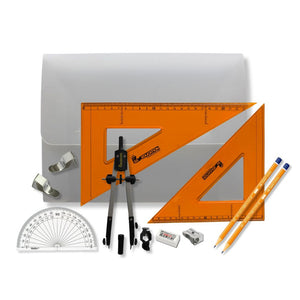 PolyBox with Pen Holder Compass, Clips & SG Strong Set Square