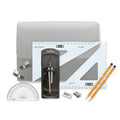 PolyBox Clutch Pencil Compass, with Clips & SG Set Square (0 at Edge)