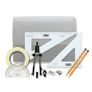PolyBox with Pen Holder Compass, Tape & SG Set Square (0 at Edge)