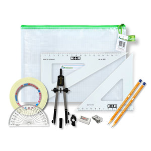 Pouch Bag with Pen Holder Compass, Tape & SG Set Square (0 at Edge)