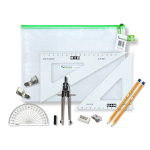 Pouch Bag with Clips & SG Set Square (0 at Edge)