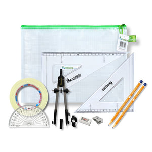 Pouch Bag with Pen Holder Compass, Tape & SG Set Square