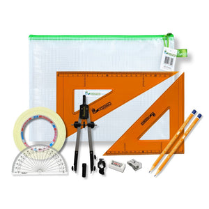 Pouch Bag with Pen Holder Compass, Tape & SG Strong Set Square