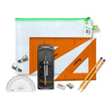 Pouch Bag with Clutch Pencil Compass, Clips & SG Strong Set Square