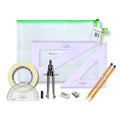 Pouch Bag with Tape & Faber Castell Set Square