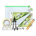 Pouch Bag with Pen Holder Compass, Tape & Elastika Set Square