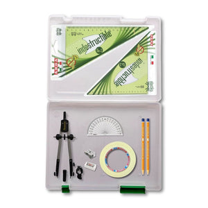 Tuff Box with Pen Holder Compass, Tape & Elastika Set Square