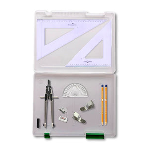 Tuff Box with Clips & Faber Castell Set Square