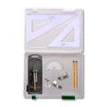 Tuff Box with Clutch Pencil Compass, Clips & Faber Castell Set Square