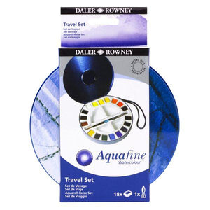 Daler Rowney Aquafine Travel Tin 18 Half Pan Set