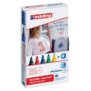 Edding 4500 Textile Markers 5 Pack