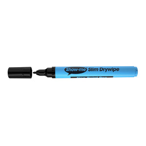 Show-me Drywipe Slim Tip Pens Black 100 Pack
