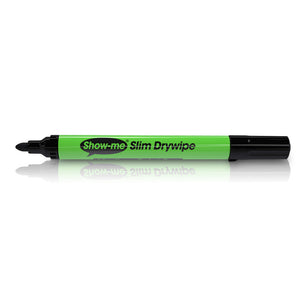 Show-me Drywipe Medium Tip Pens Black 10 Pack
