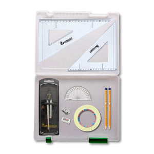Tuff Box with Clutch Pencil Compass, Tape & SG Set Square