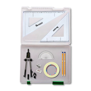 Tuff Box with Pen Holder Compass, Tape & SG Set Square