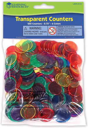 Ludo Transparent Counters 6 cols LS10