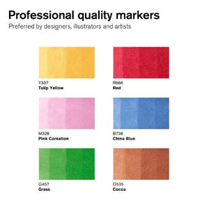 W&N Promarker Mid Tones 6 Pack