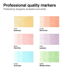W&N Promarker Pastel Tones 6 Pack
