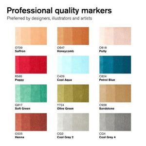 W&N Promarker 121 Manga Set 2 12 Pack