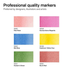 W&N Watercolour Marker Assorted Floral Tones 6 Packs