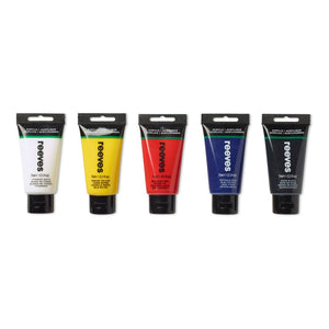 Reeves Fine Acrylic Tube  5x75ml Set