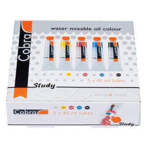 Cobra Study Oil Colour Primary Set 5x40ml