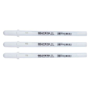 Sakura Basic Set 3 Bright White Gel Pens Fine