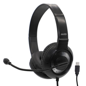 Avid Avid AE-55 Headset Black & Silver with Mic USB SG Education