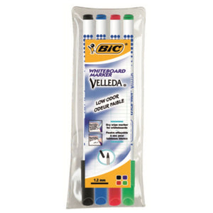 Bic BIC Velleda 1721 Fine Whiteboard Markers 4 Assorted SG Education