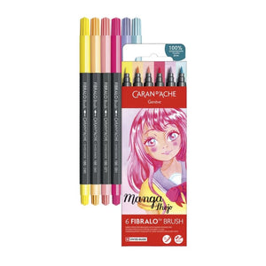 Caran d'Ache ART-PENCILS PENS & MARKERS Caran d'Ache Fibralo Fibre Tip Pens Manga 6 Pack SG Education