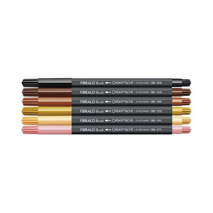 Caran d'Ache ART-PENCILS PENS & MARKERS Caran d'Ache Fibralo Fibre Tip Pens Portrait 6 Pack SG Education