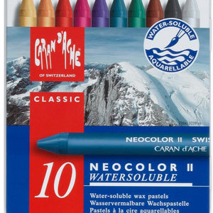 Caran d'Ache Caran d'Ache Neocolor II Metal Tin With Assorted Colours Range SG Education