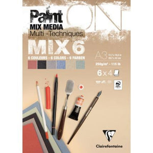 Clairefontaine Clairefontaine PaintON Multi Technique Pad Mix6 Range SG Education