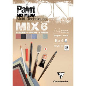 Clairefontaine Clairefontaine PaintON Multi Technique Pad Mix6 Range SG Education