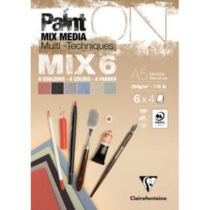 Clairefontaine Clairefontaine PaintON Multi Technique Pad Mix6 Range SG Education