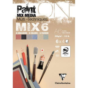 Clairefontaine Clairefontaine PaintON Multi Technique Pad Mix6 Range SG Education