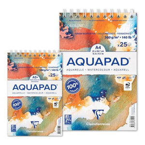 Clairefontaine Goldline Aquapad Wirebound 300gsm Range SG Education