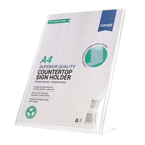 Concept Concept A4 Countertop Sign Holder - Portrait SG Education