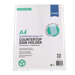 Concept Concept A4 Countertop Sign Holder - Portrait SG Education