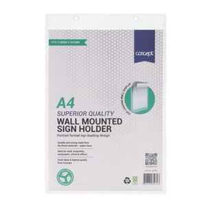 Concept Concept A4 Wall Mounted Sign Holder - Portrait SG Education