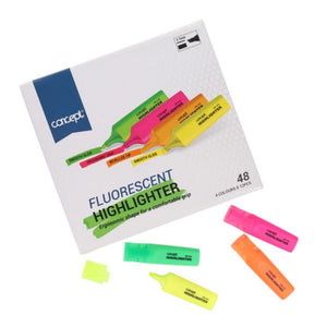Concept Concept Fluorescent Highlighter 48 Pack SG Education