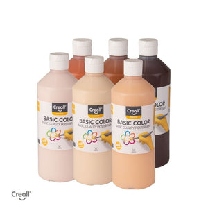 Creall Creall Skin Tones Assorted Set 6x500ml SG Education