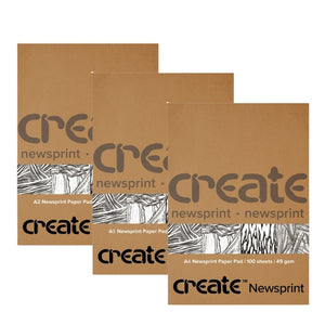 Create Create Newsprint 100 Sheets 49gsm Range SG Education