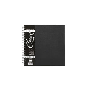 Daler Rowney Daler Rowney Ebony Hardback Square Wire-bound Black Sketchbook 160g Range SG Education